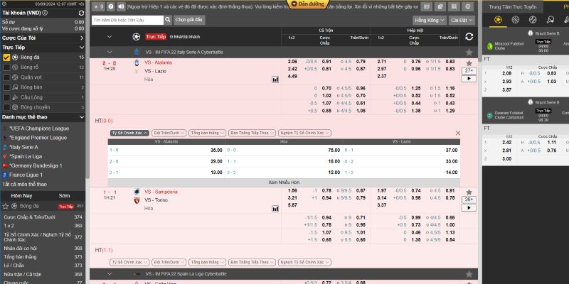 Những kèo bóng đá nhiều người yêu thích 